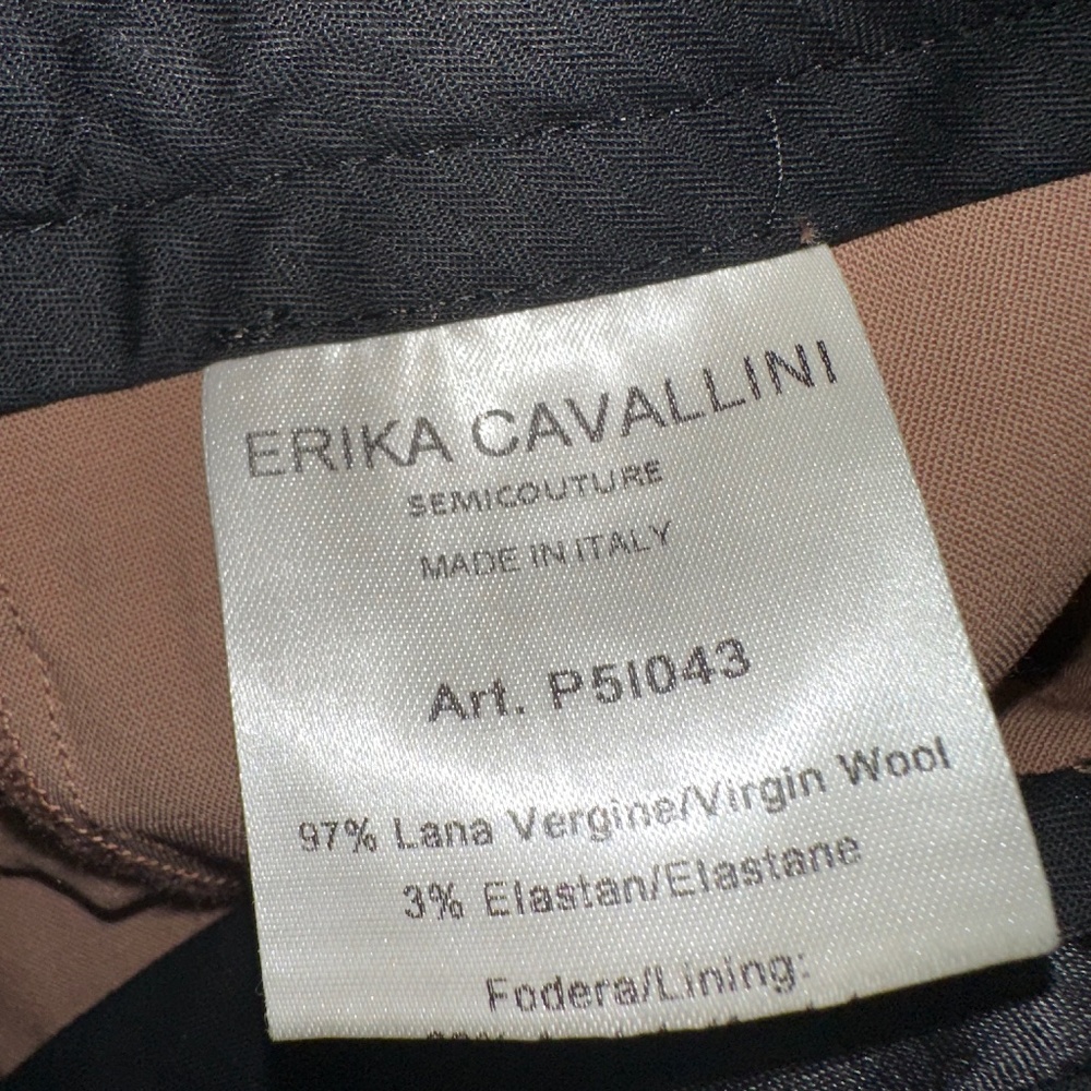 Erika Cavallini Semicouture Camel wide leg ankle crop pant,  36/XS/0  GD1171 - Picture 5 of 5